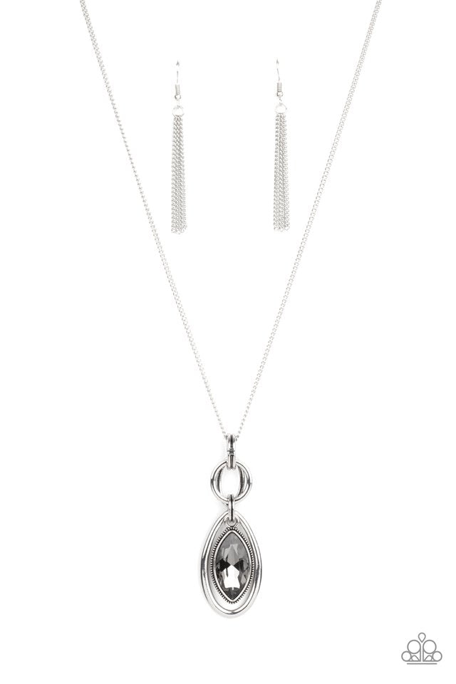 Glamorously Glaring - Silver - Paparazzi Necklace Image
