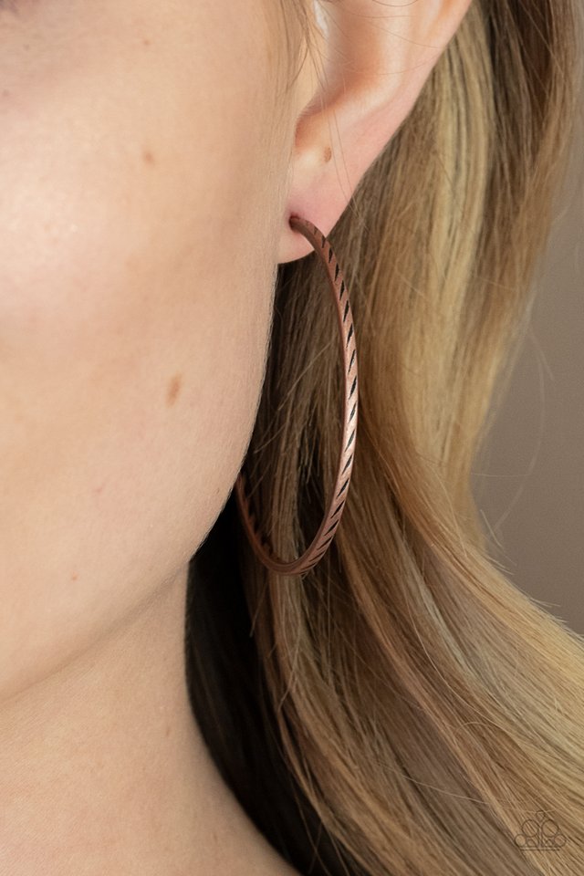 Rural Reserve - Copper - Paparazzi Earring Image