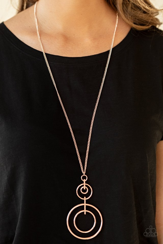 The Inner Workings - Rose Gold - Paparazzi Necklace Image