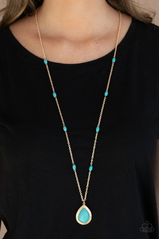 Go Tell It On The MESA - Gold - Paparazzi Necklace Image