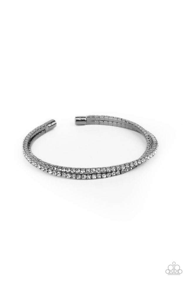 Iridescently Intertwined - Black - Paparazzi Bracelet Image
