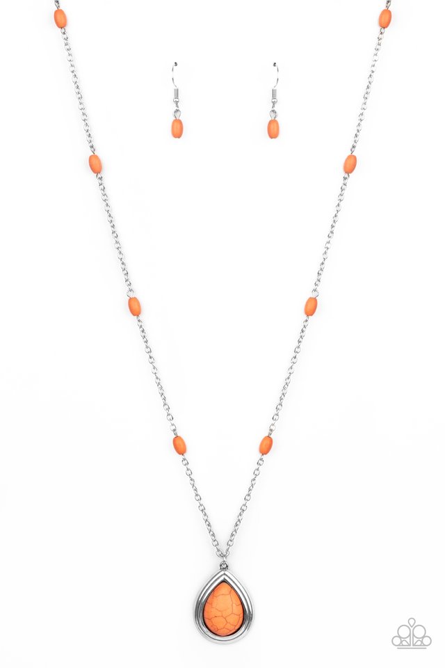 Go Tell It On The MESA - Orange - Paparazzi Necklace Image