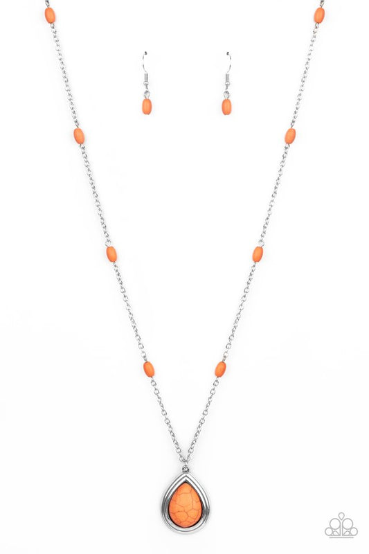 Go Tell It On The MESA - Orange - Paparazzi Necklace Image