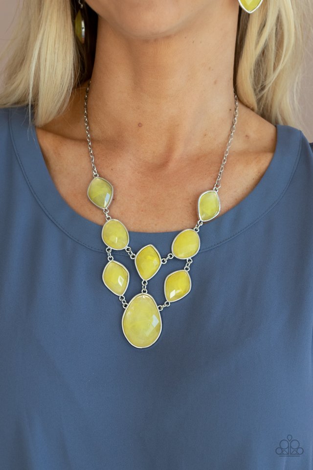 Opulently Oracle - Yellow - Paparazzi Necklace Image