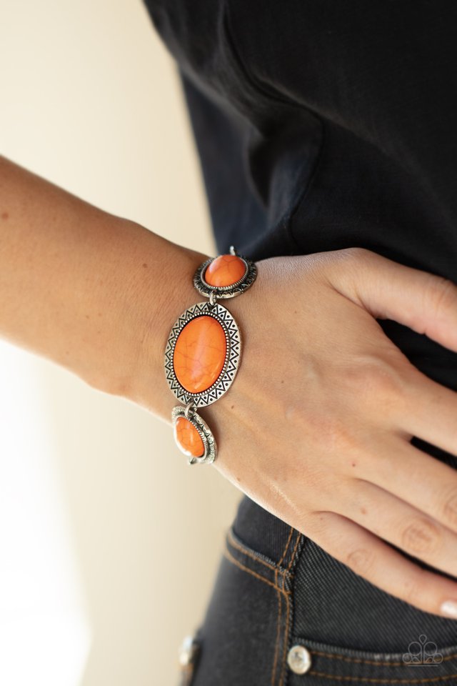 MESA Time Zone - Orange - Paparazzi Bracelet Image