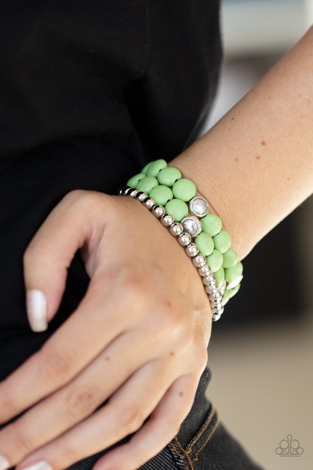 Desert Verbena - Green - Paparazzi Bracelet Image