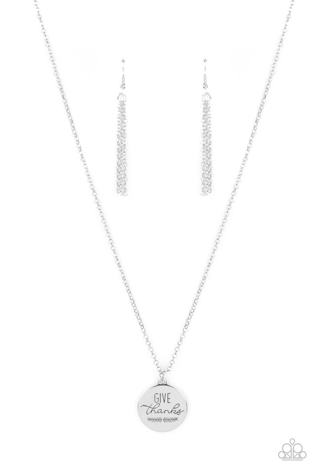 Give Thanks - Silver - Paparazzi Necklace Image