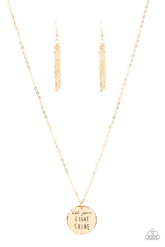 Light It Up - Gold - Paparazzi Necklace Image