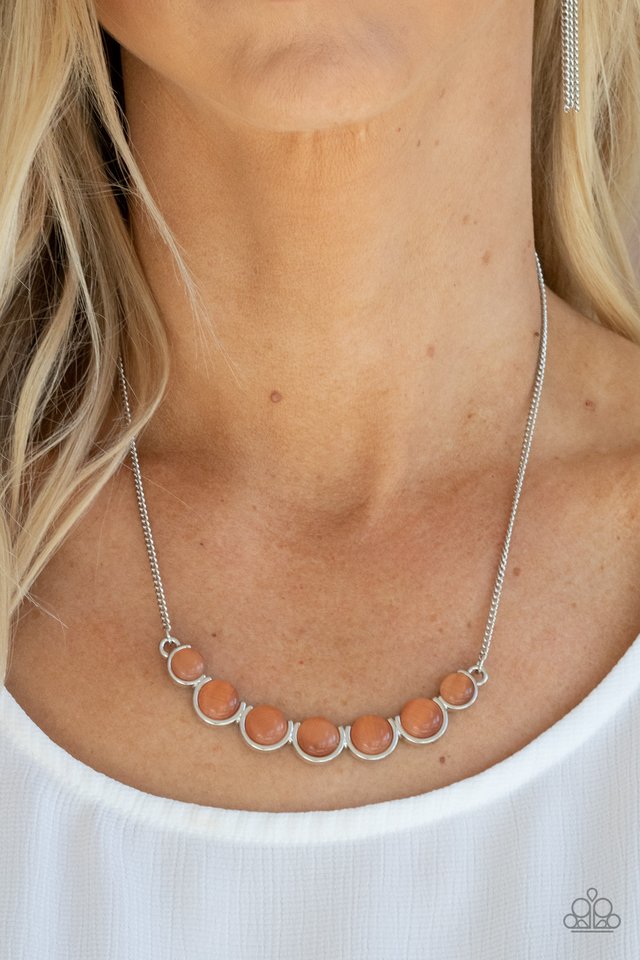 Serenely Scalloped - Orange - Paparazzi Necklace Image