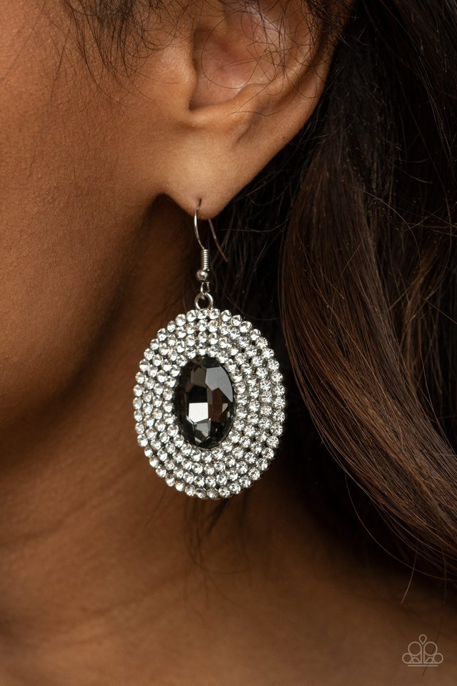 FIERCE Field - Silver - Paparazzi Earring Image
