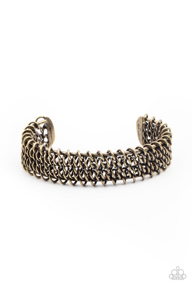 Gridlock - Brass - Paparazzi Bracelet Image