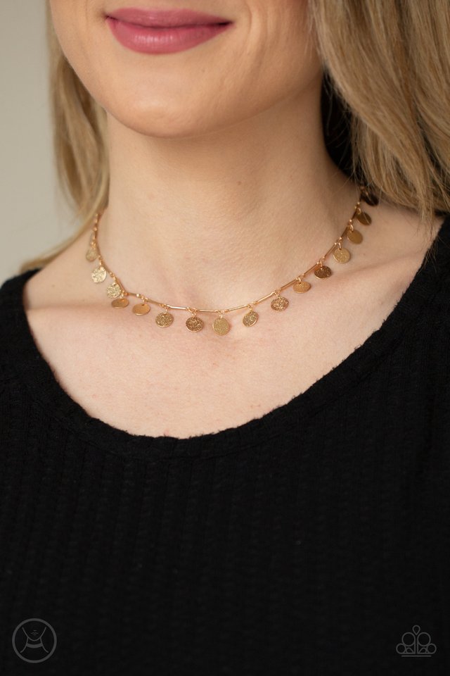 ​Musically Minimalist - Gold - Paparazzi Necklace Image