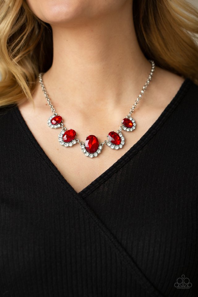 ​The Queen Demands It - Red - Paparazzi Necklace Image