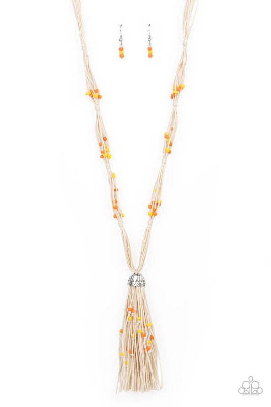 Summery Sensations - Orange - Paparazzi Necklace Image