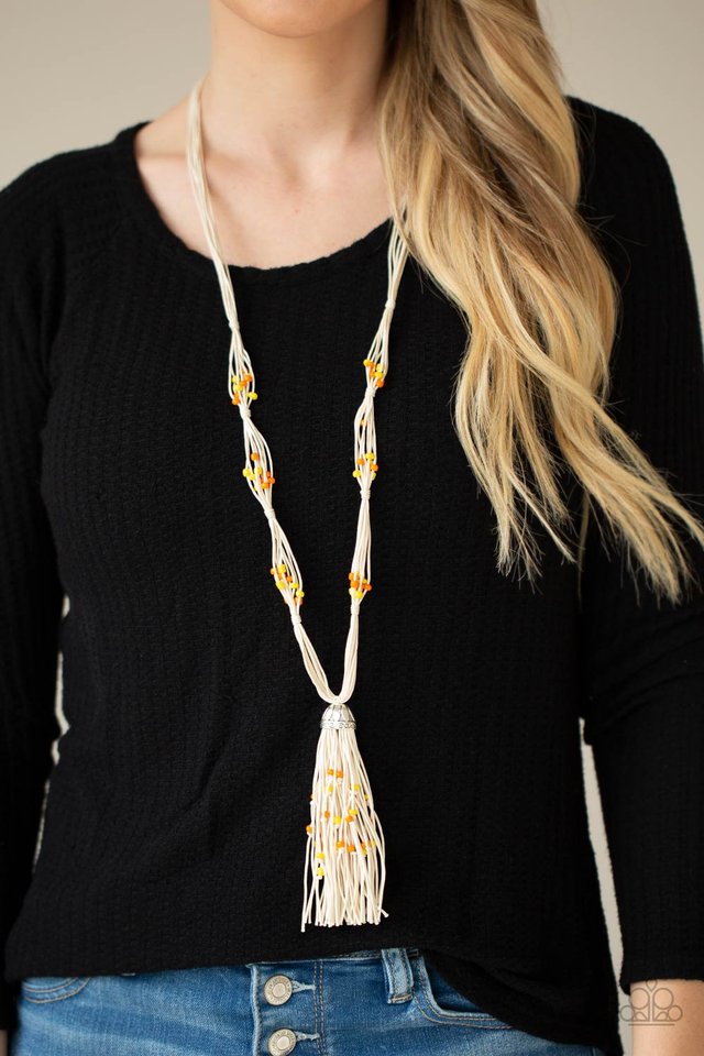 Summery Sensations - Orange - Paparazzi Necklace Image