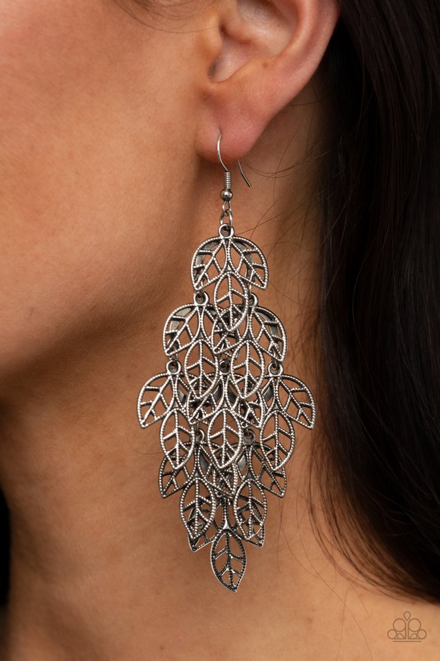 The Shakedown - Silver - Paparazzi Earring Image