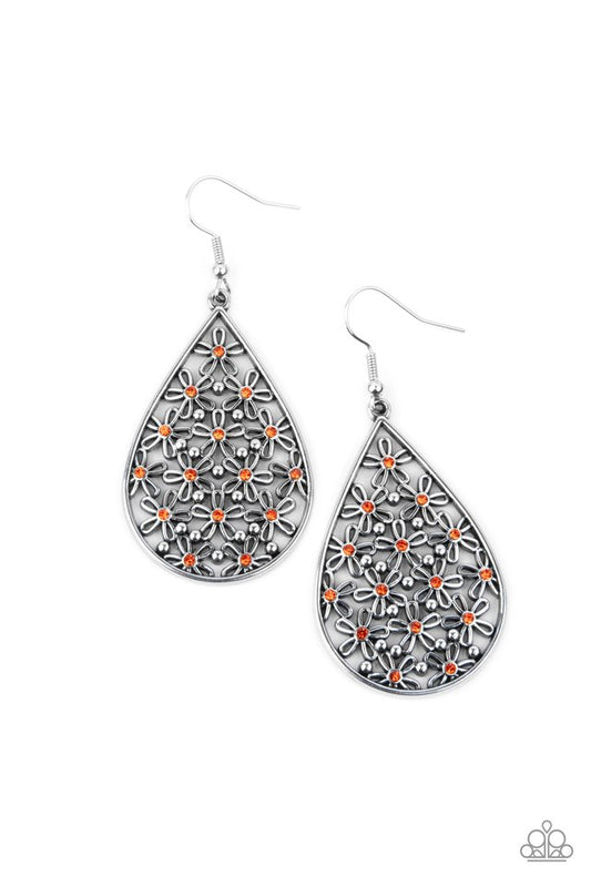 Tick, Tick, BLOOM! - Orange - Paparazzi Earring Image