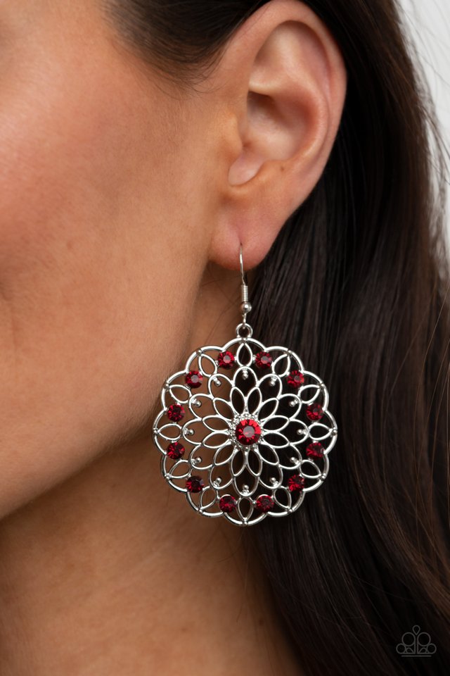Posy Proposal - Red - Paparazzi Earring Image