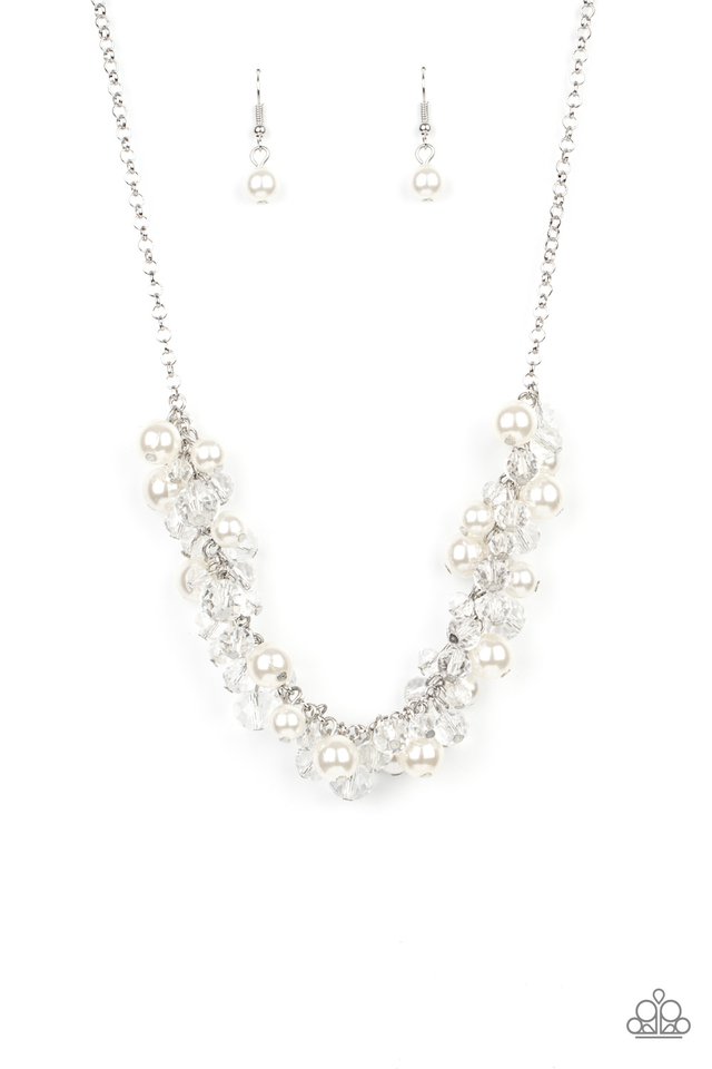 Pardon My FRINGE - White - Paparazzi Necklace Image