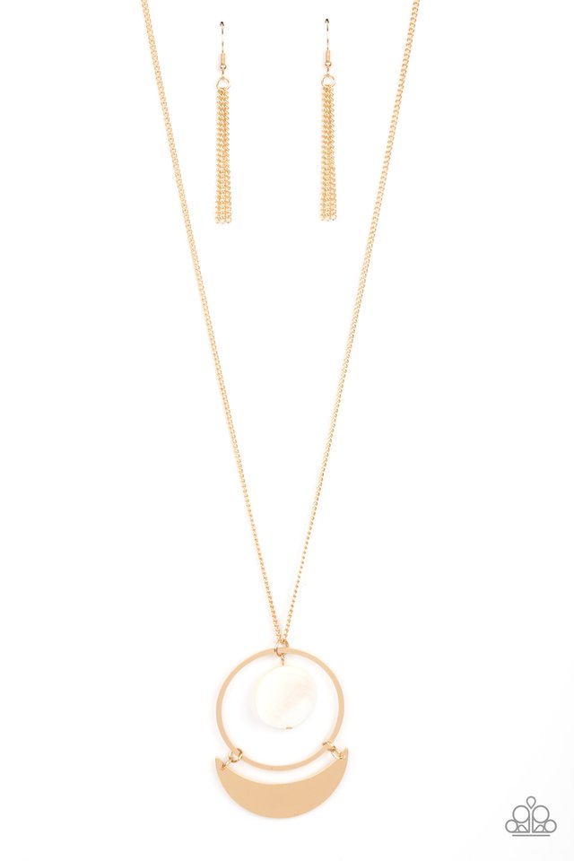 Moonlight Sailing - Gold - Paparazzi Necklace Image