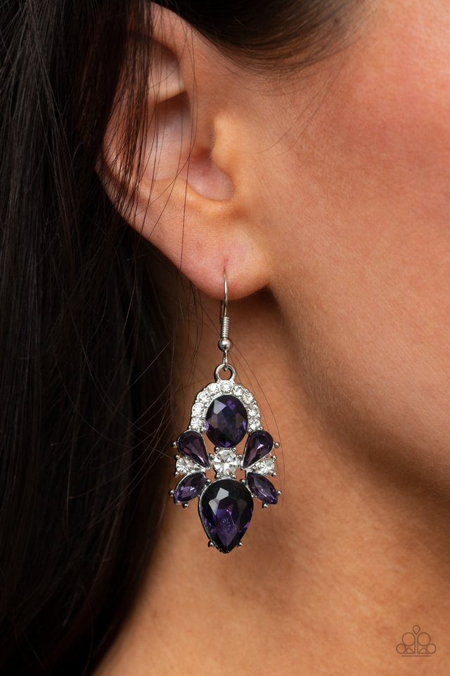 Stunning Starlet - Purple - Paparazzi Earring Image