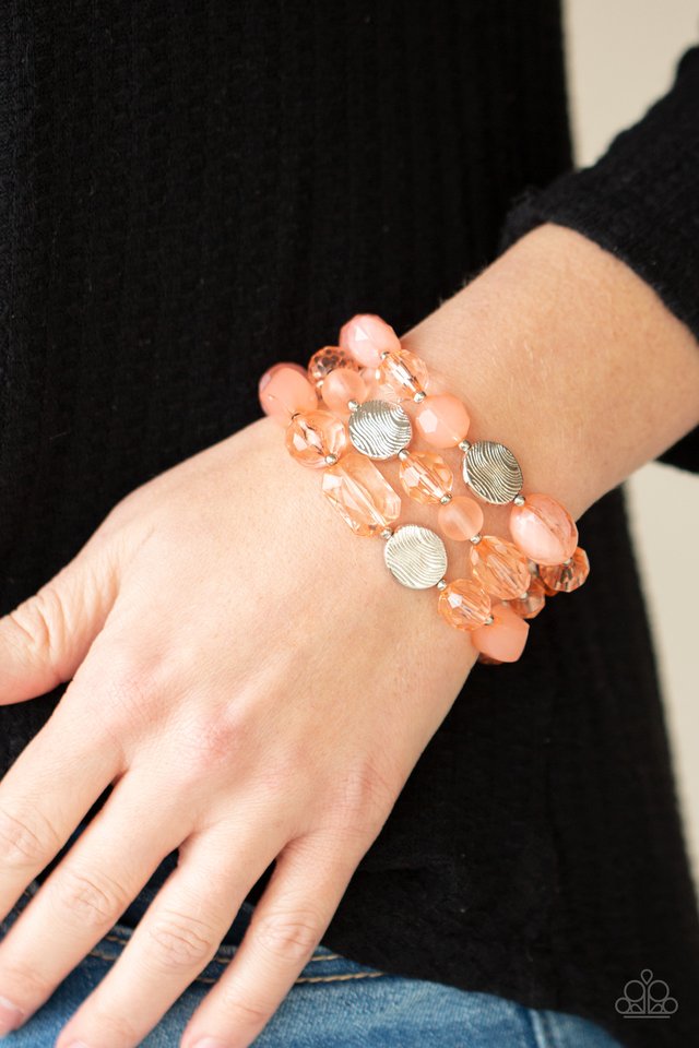 Oceanside Bliss - Orange - Paparazzi Bracelet Image