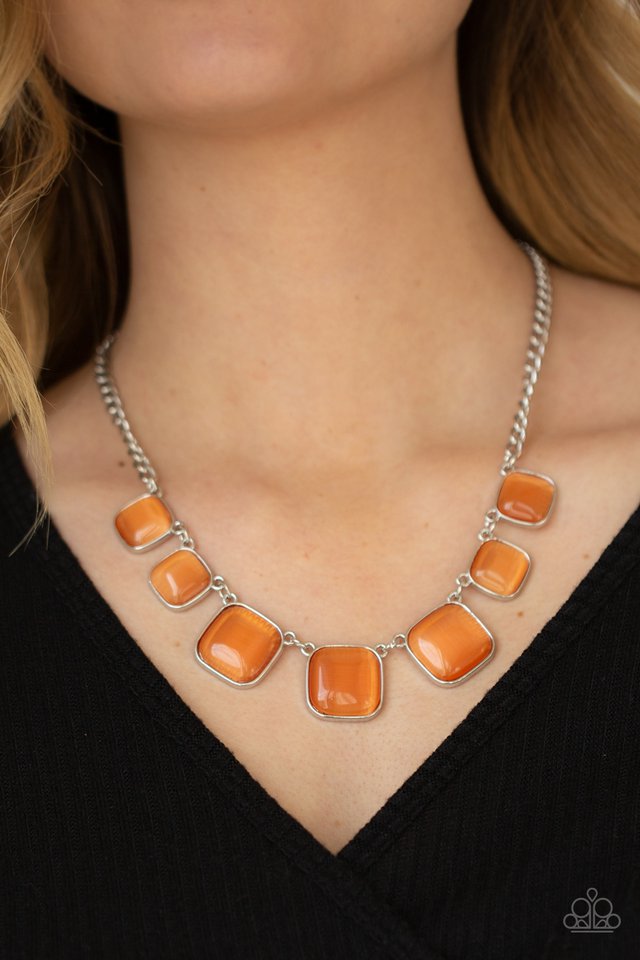 Aura Allure - Orange - Paparazzi Necklace Image