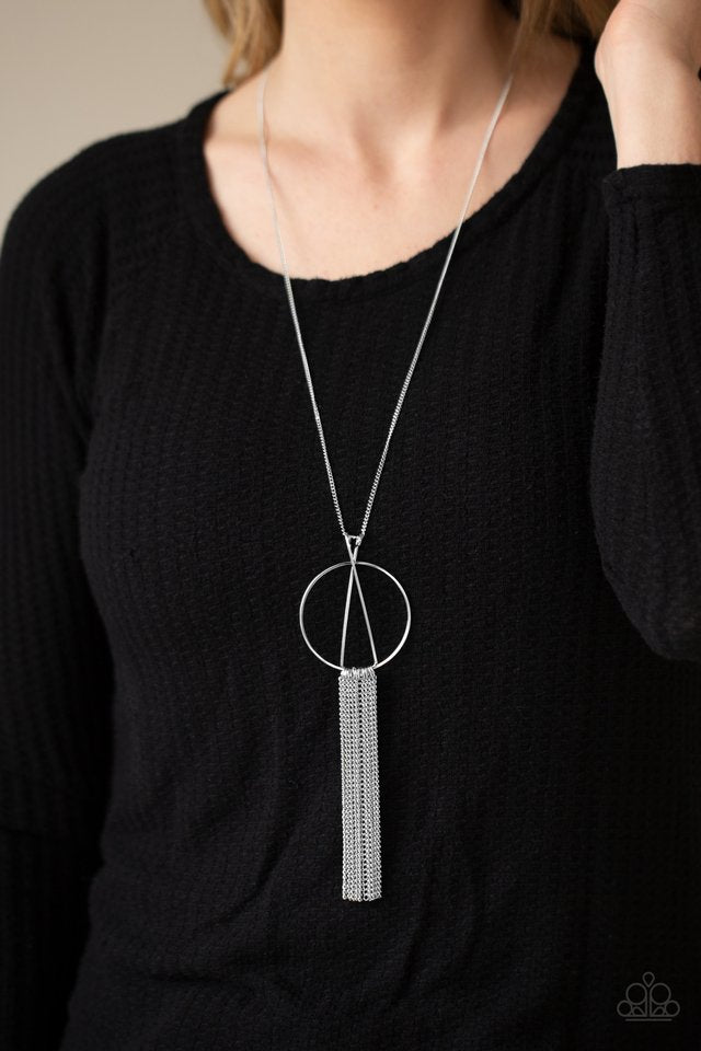 Apparatus Applique - Silver - Paparazzi Necklace Image