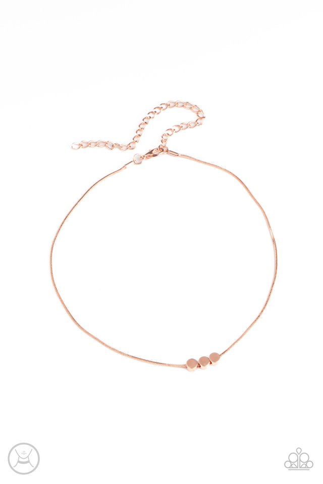 Dynamically Dainty - Copper - Paparazzi Necklace Image