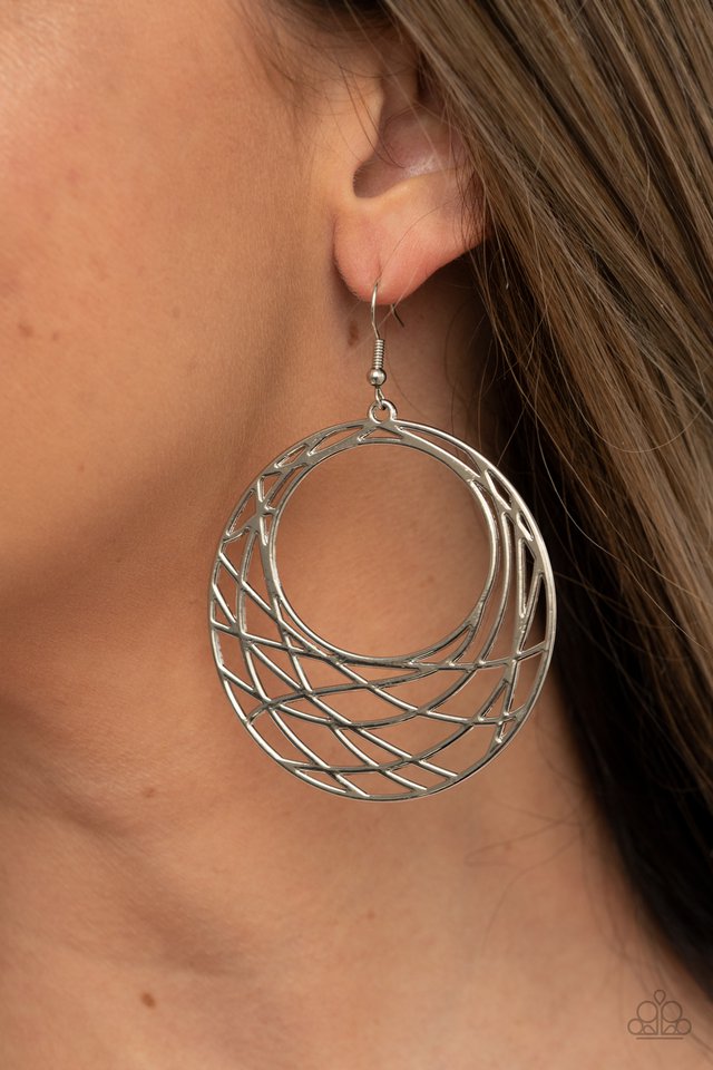 Urban Lineup - Silver - Paparazzi Earring Image