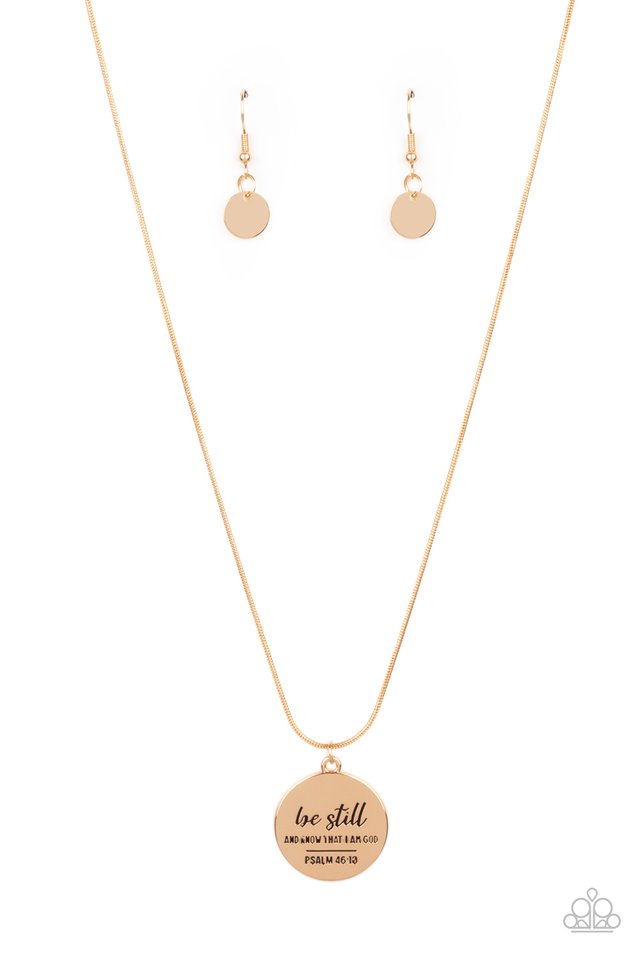 Be Still - Gold - Paparazzi Necklace Image