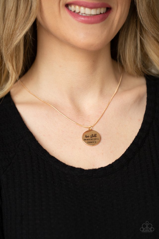 Be Still - Gold - Paparazzi Necklace Image