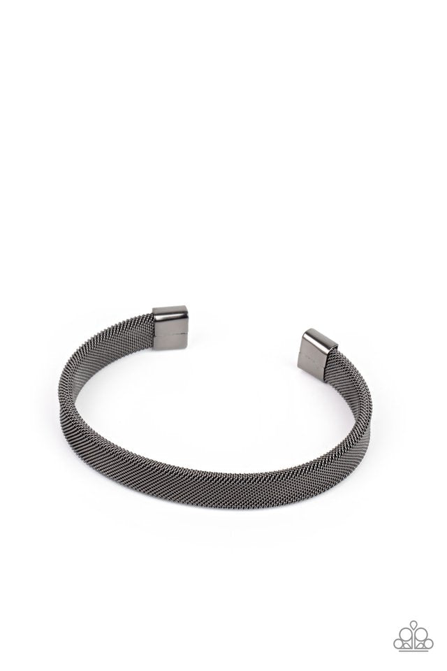 Quit MESHing around - Black - Paparazzi Bracelet Image