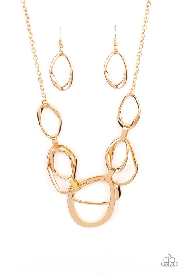Prehistoric Heirloom - Gold - Paparazzi Necklace Image