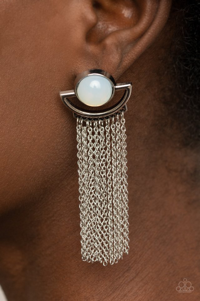 ​Opal Oracle - White - Paparazzi Earring Image