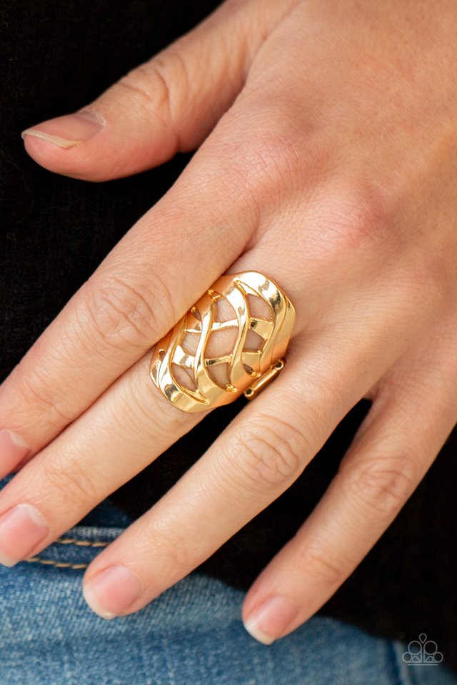 Open Fire - Gold - Paparazzi Ring Image