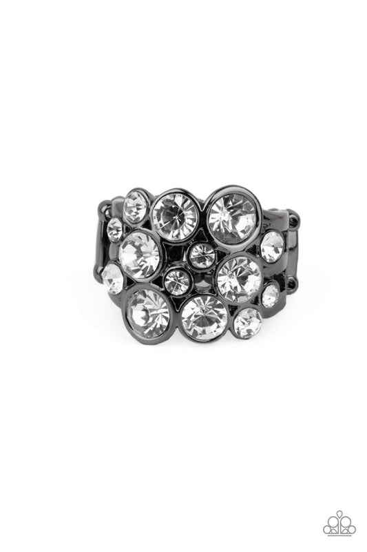 Bubbling Bravado - Black - Paparazzi Ring Image