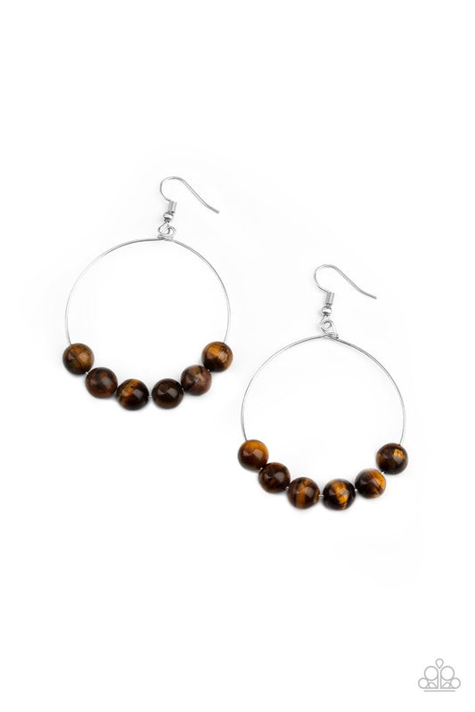 ​Let It Slide - Brown - Paparazzi Earring Image