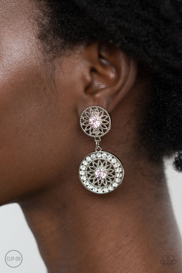 Life of The Garden Party - Pink - Paparazzi Earring Image