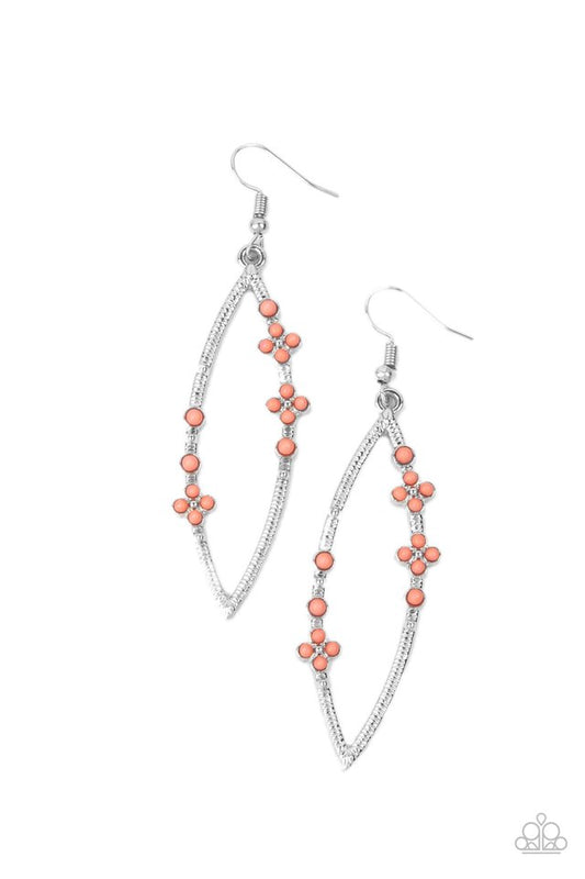 Flowery Finesse - Orange - Paparazzi Earring Image