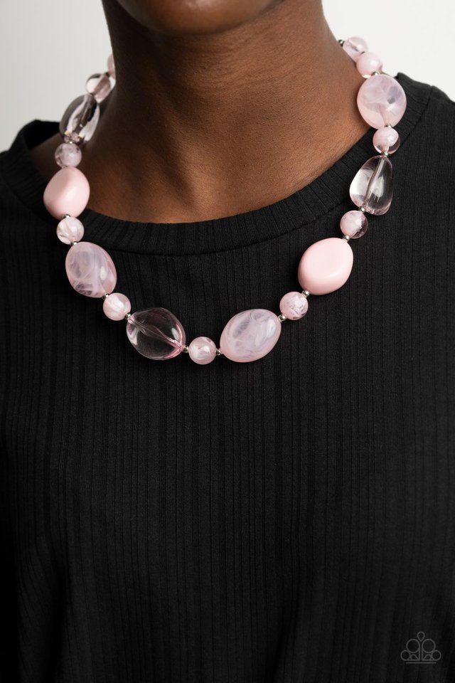 Staycation Stunner - Pink - Paparazzi Necklace Image