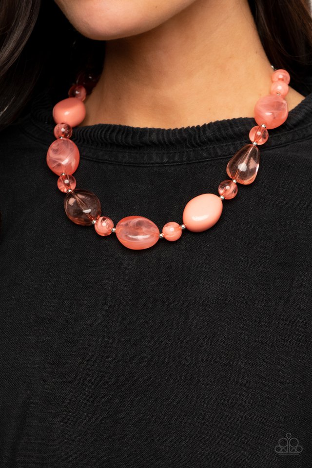 Staycation Stunner - Orange - Paparazzi Necklace Image