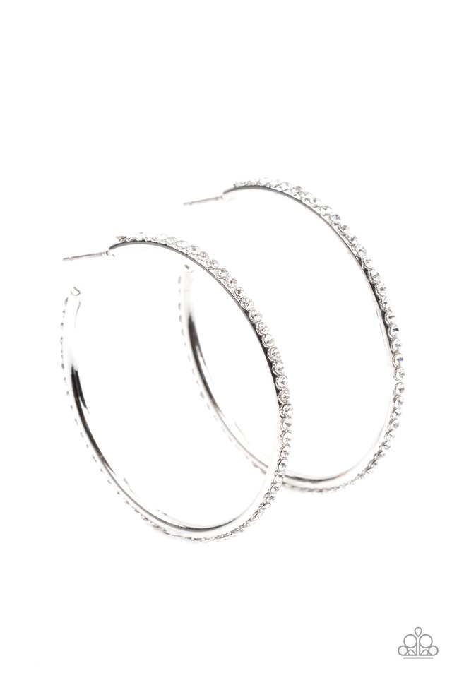 By Popular Vote - White - Paparazzi Earring Image