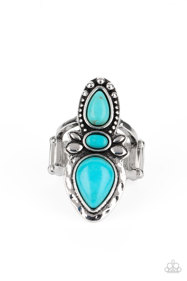 In a BADLANDS Mood - Blue - Paparazzi Ring Image