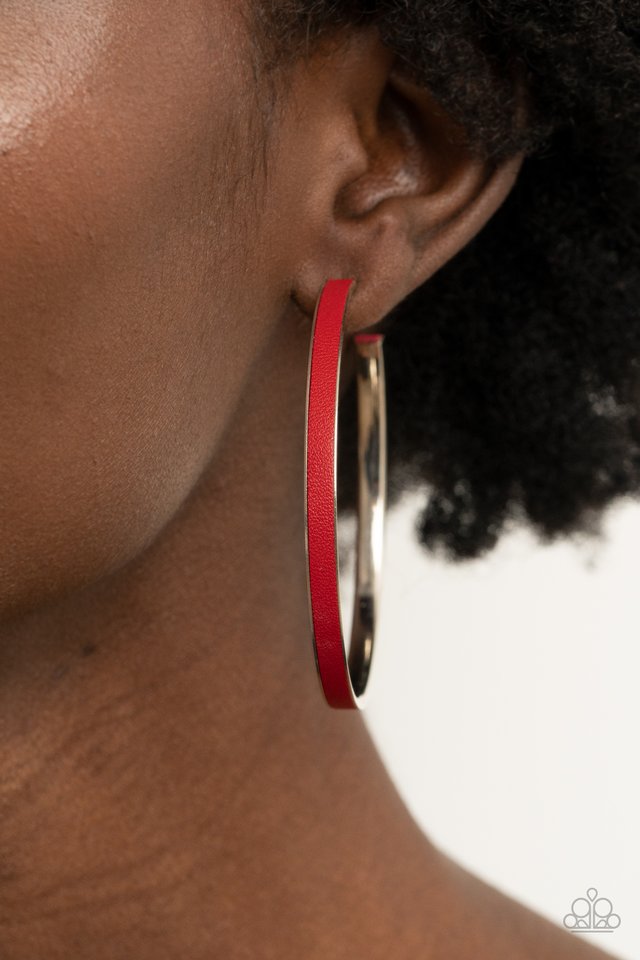 Fearless Flavor - Red - Paparazzi Earring Image