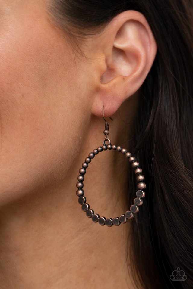 Rustic Society​ - Copper - Paparazzi Earring Image