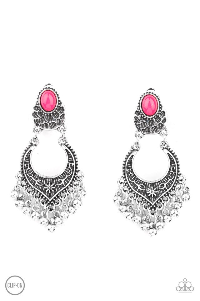 Summery Gardens - Pink - Paparazzi Earring Image