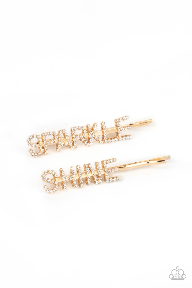 Center of the SPARKLE-verse - Gold - Paparazzi Hair Accessories Image