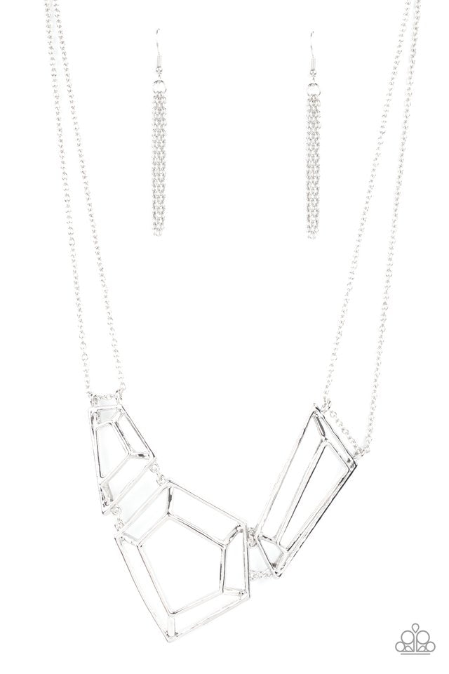 ​​3-D Drama - Silver - Paparazzi Necklace Image