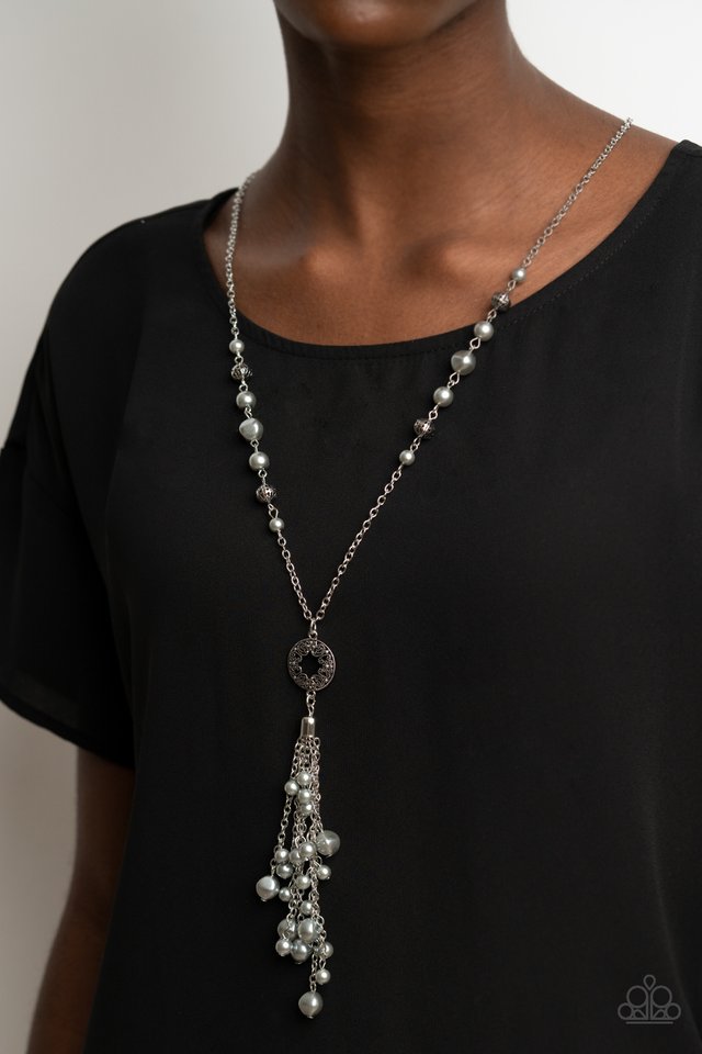 Tasseled Treasure - Silver - Paparazzi Necklace Image
